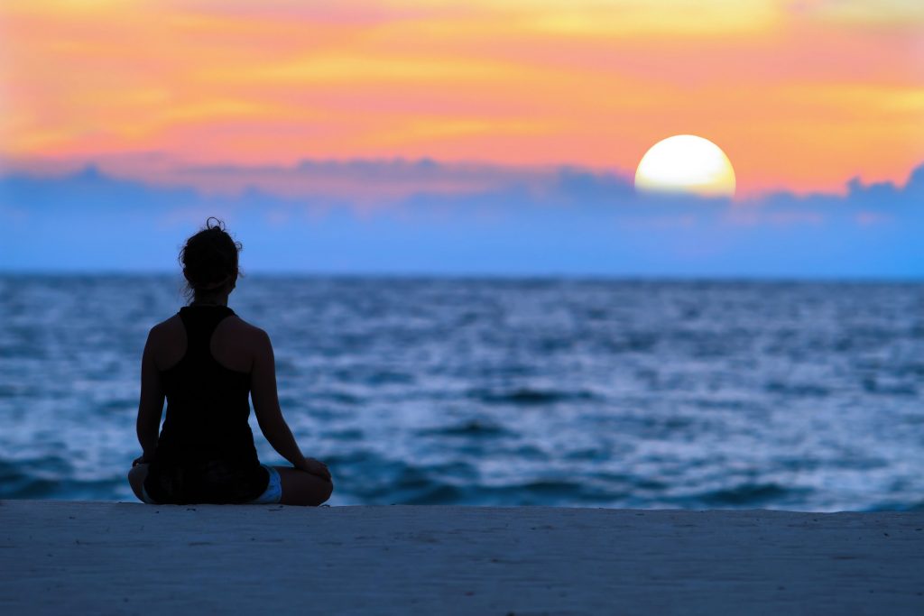 Peaceful Yoga Sunset