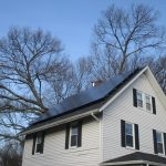 solar panels installed high