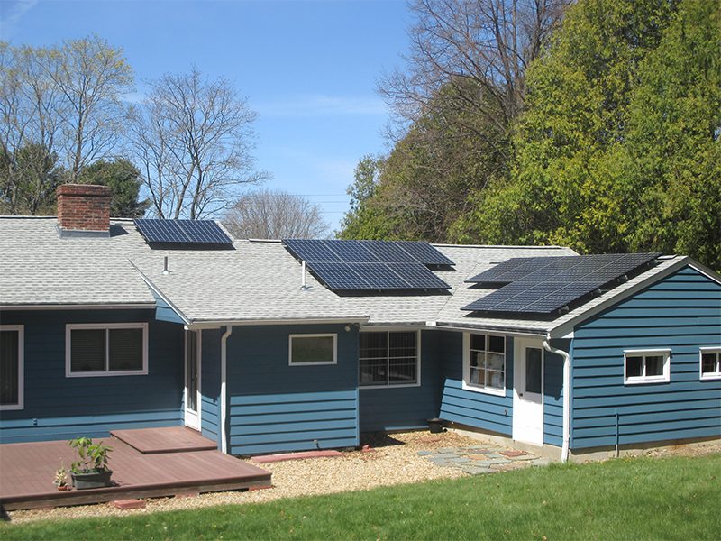 solar panel arrays on multiunit building 2