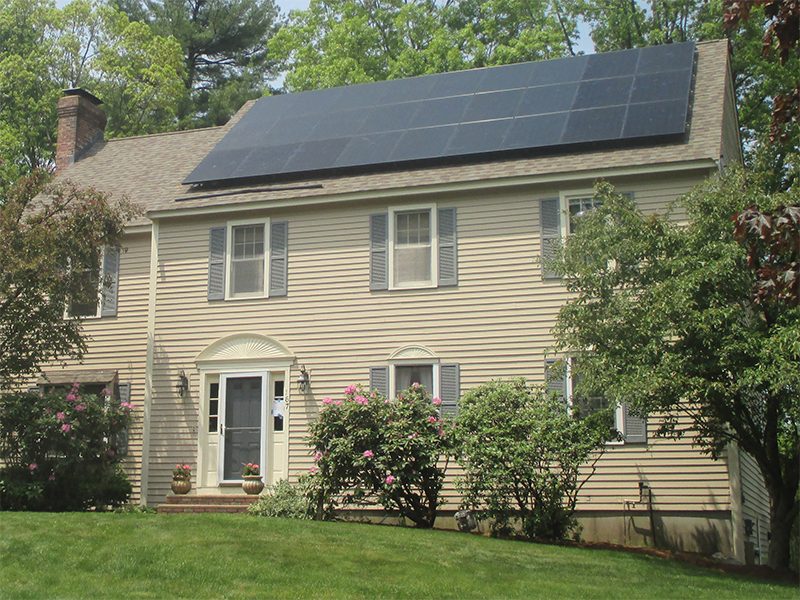 steep second story solar array