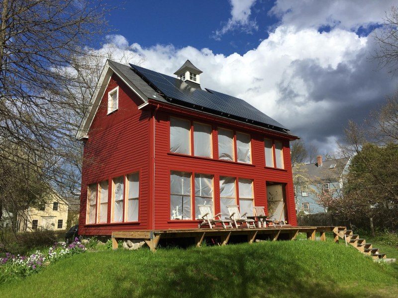 Solar panels hidden in historical district