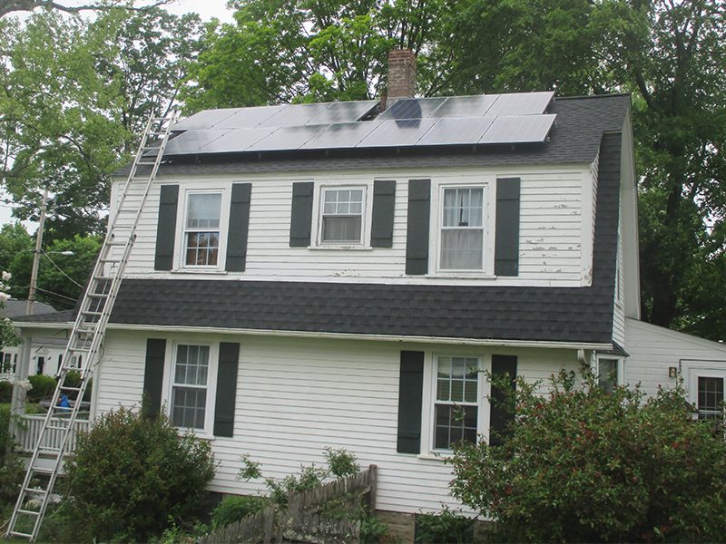 Solar Panel Install on steep incline