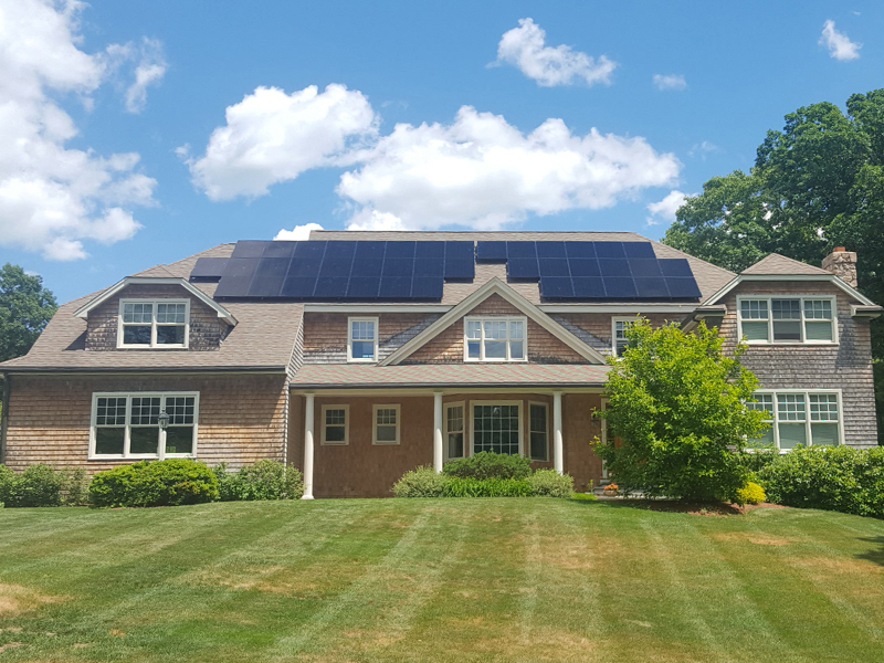 Solar Panel Installation on Large Home