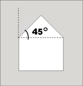 45 degree with label